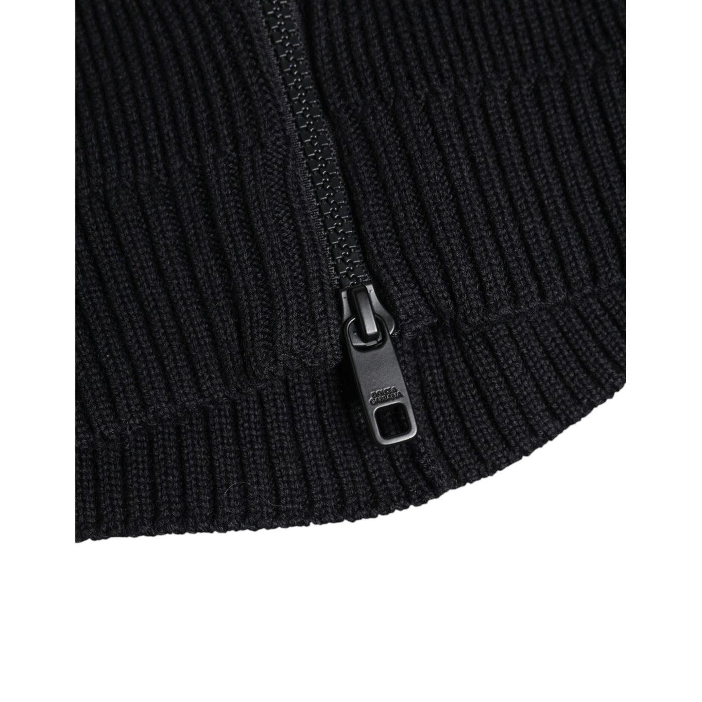 Dolce & Gabbana Black Wool Whole Head Wrap Balaclava Hat Dolce & Gabbana