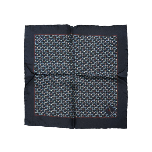 Dolce & Gabbana Blue Cocktail Silk Square Foulard Scarf Dolce & Gabbana