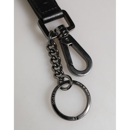 Dolce & Gabbana Blue Nylon Logo DG Crown Men's Holder Keychain Keyring