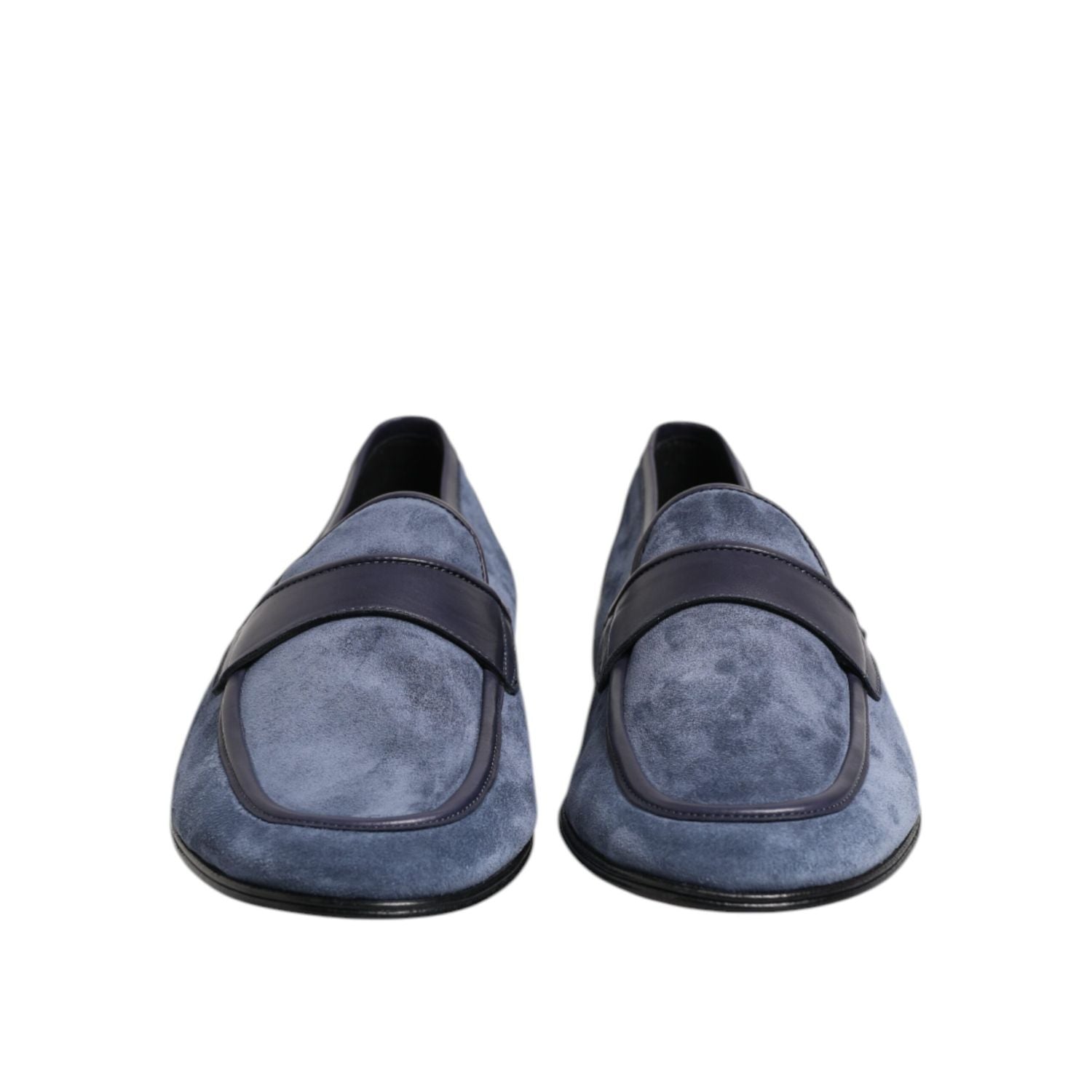 Dolce & Gabbana Blue Suede Leather Loafers Moccasin Shoes