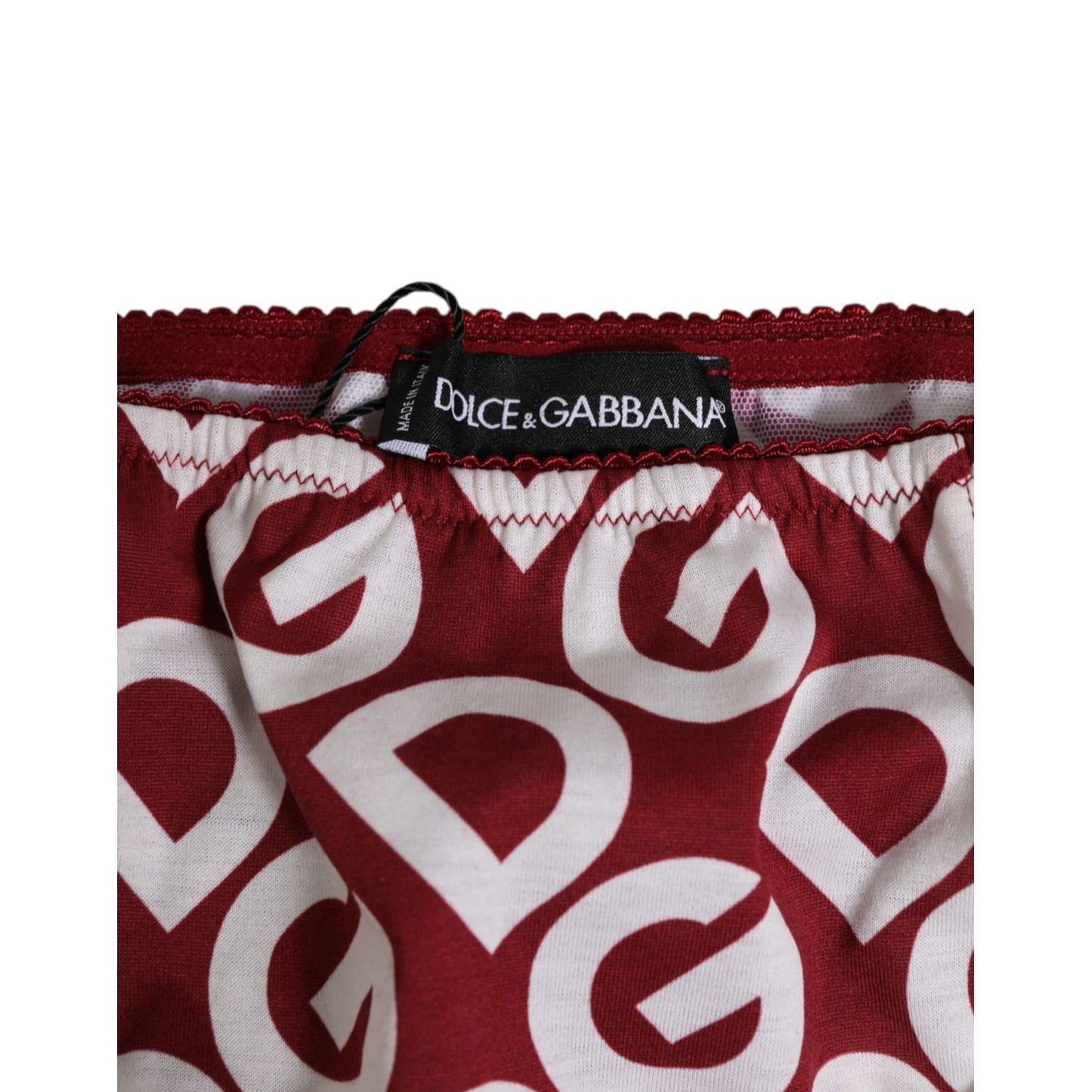 Dolce & Gabbana Bordeaux DG Logo Slip Bottom Brief Underwear