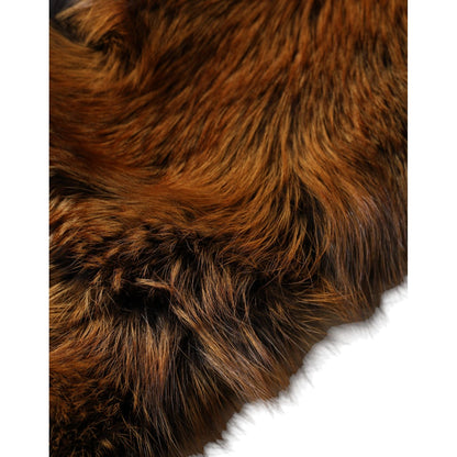 Dolce & Gabbana Brown Red Fox Fur Neck Warmer Winter Scarf