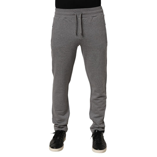 Dolce & Gabbana Cotton Jogger Sweatpants Trouser Gray Dolce & Gabbana