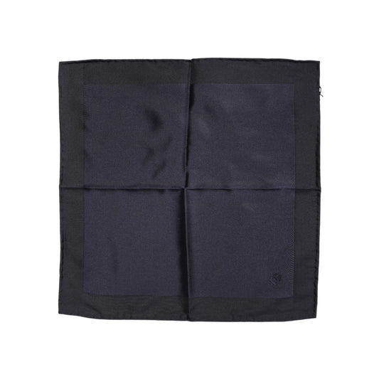 Dolce & Gabbana Dark Blue Silk Square Men Foulard Scarf Dolce & Gabbana