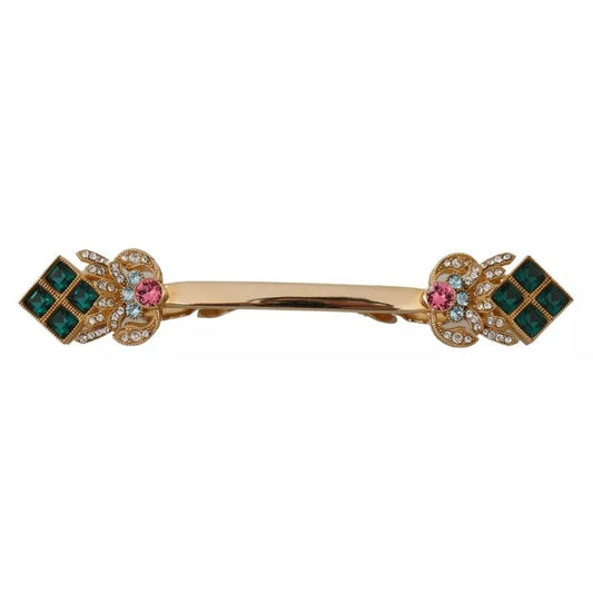 Dolce & Gabbana Gold Plated 925 Sterling Silver Crystal Collar Stop Brooch Dolce & Gabbana