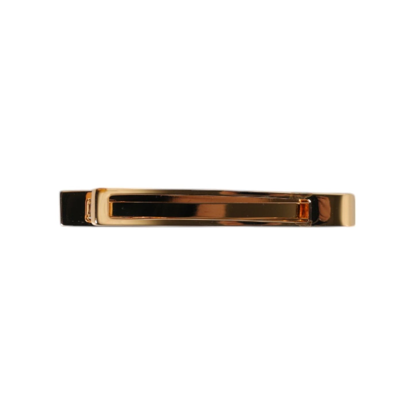 Dolce & Gabbana Gold Tone Brass Logo Branded Tie Clip Bar