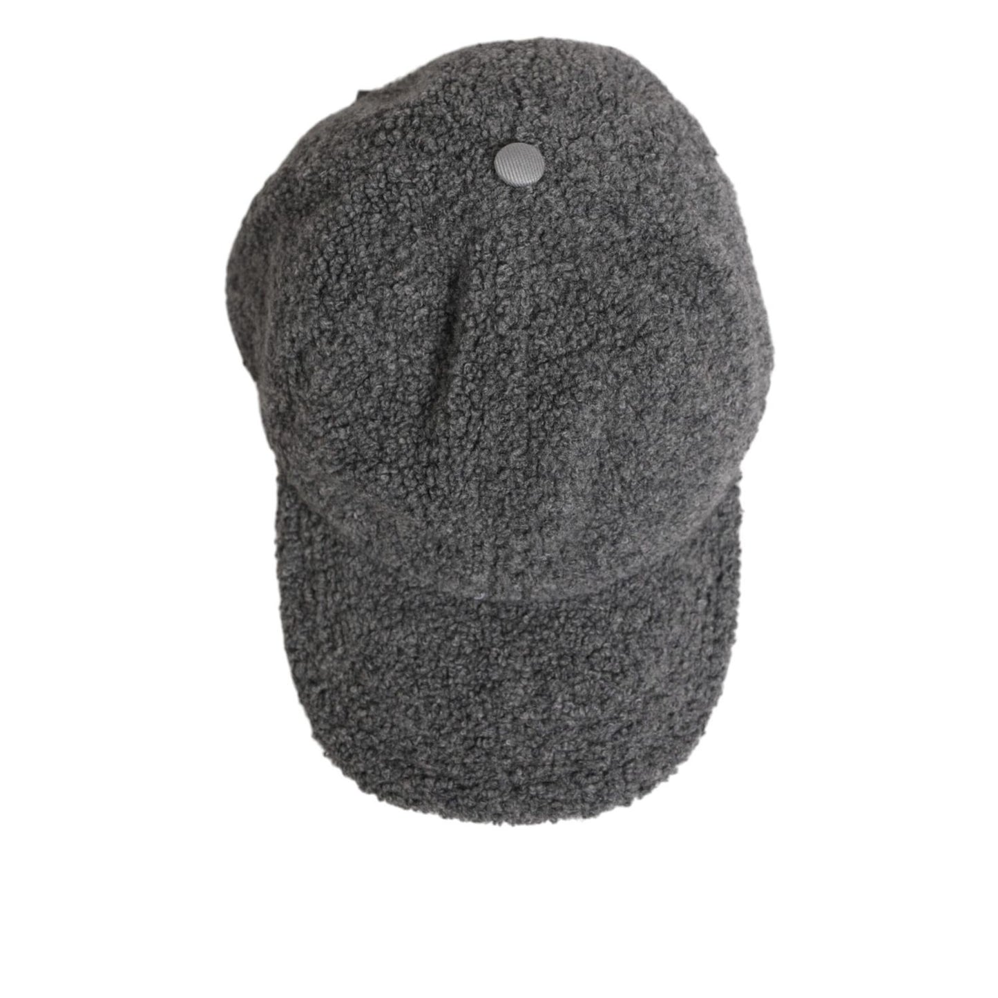 Dolce & Gabbana Gray Wool Fleece Rapper Men Baseball Capello Hat Dolce & Gabbana