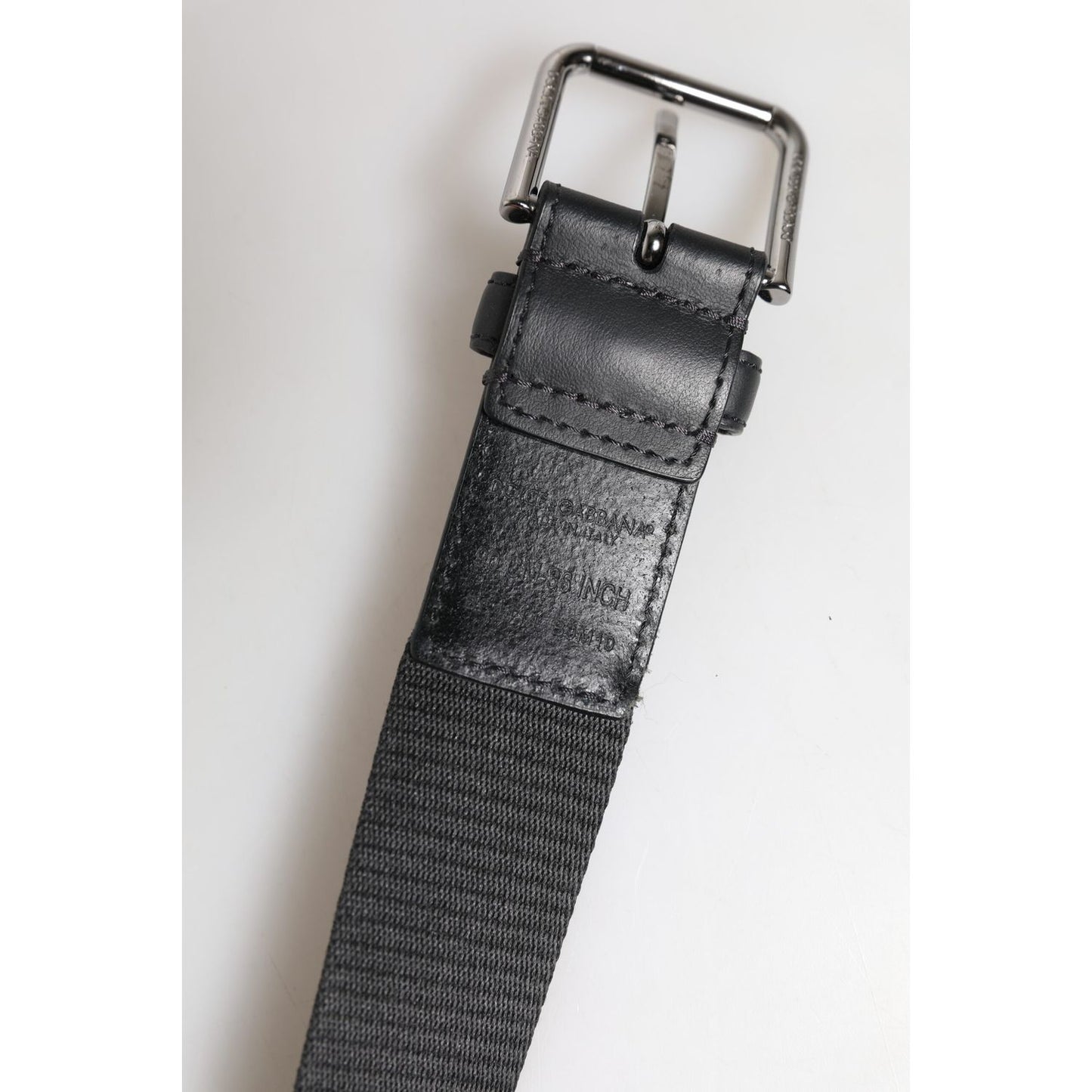 Dolce & Gabbana Green Black Polyester DG Logo Buckle Belt