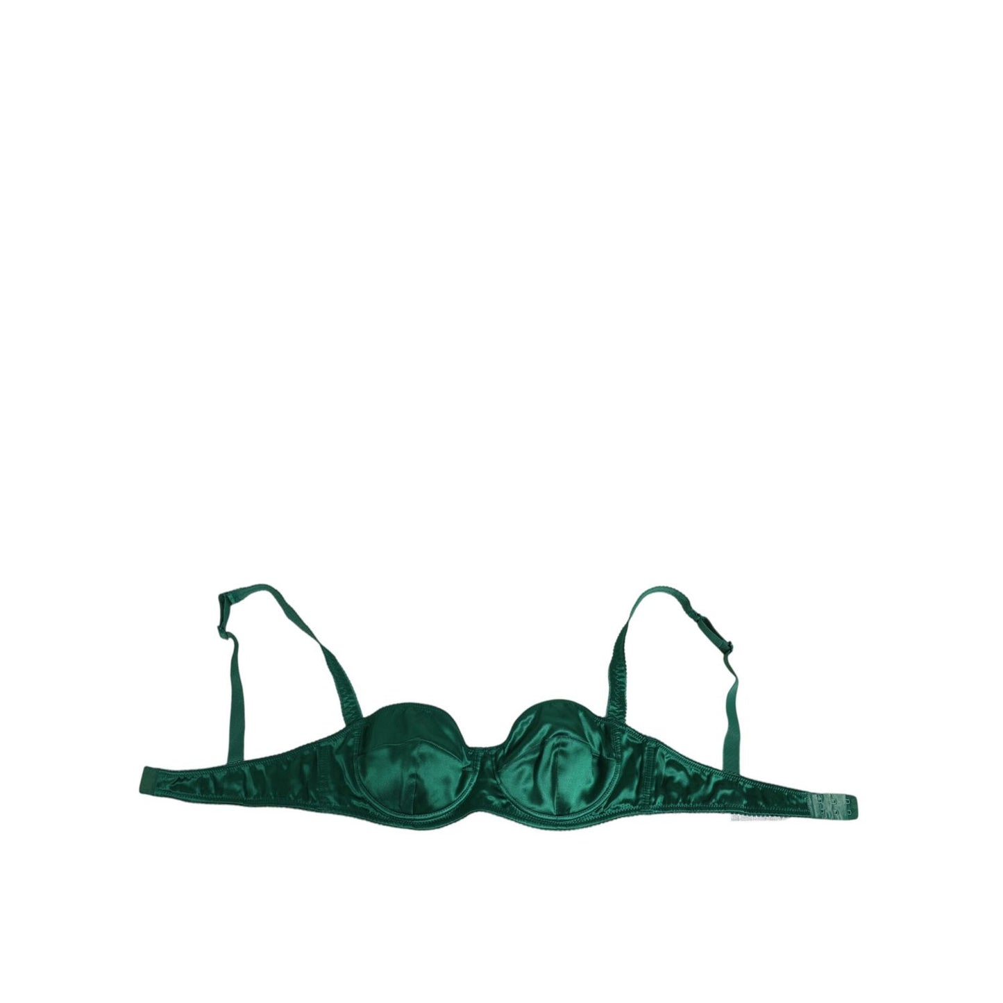 Dolce & Gabbana Green Satin Semi-Padded Underwire Musk Underwear