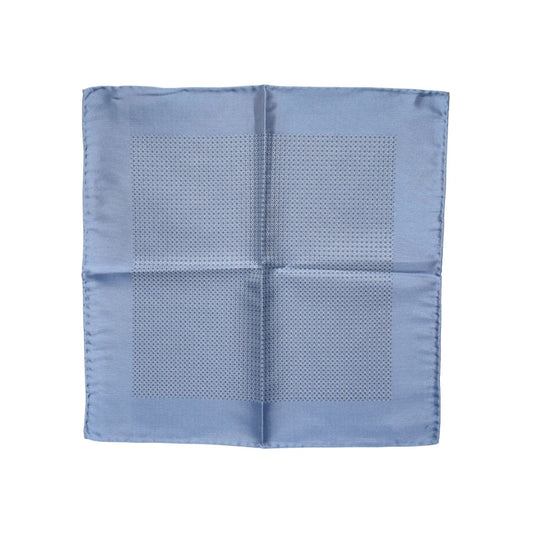 Dolce & Gabbana Light Blue Silk Square Men Foulard Scarf Dolce & Gabbana