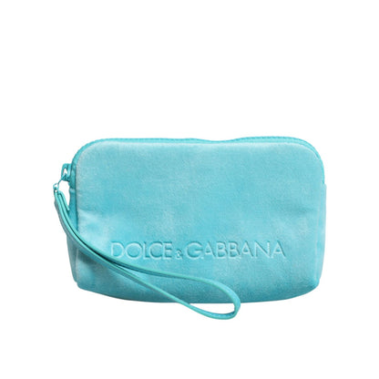 Dolce & Gabbana Light Blue Solid Logo Clutch Sunglasses Holder Pouch Bag