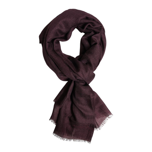 Dolce & Gabbana Maroon Cashmere Neck Warmer Wrap Shawl Scarf Dolce & Gabbana