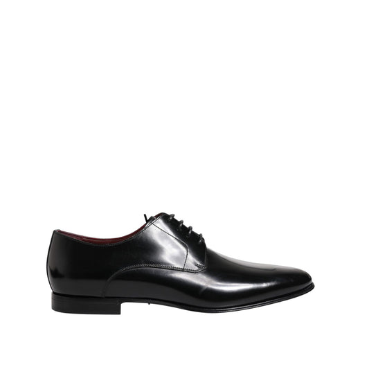 Dolce & Gabbana Men Dress Black Calfskin Leather Derby Shoes Dolce & Gabbana