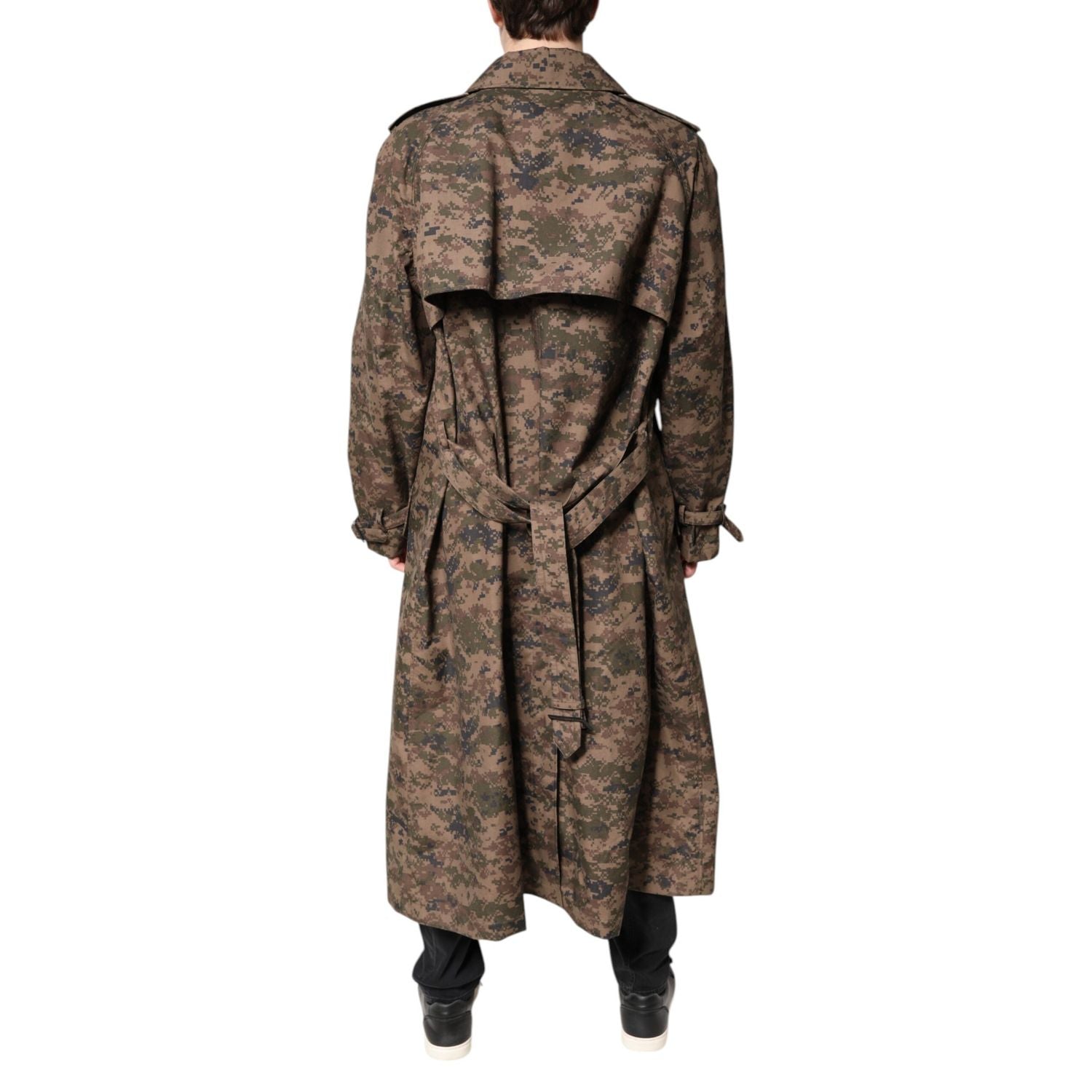 Dolce & Gabbana Multicolor Camouflage Double Breasted Coat Jacket