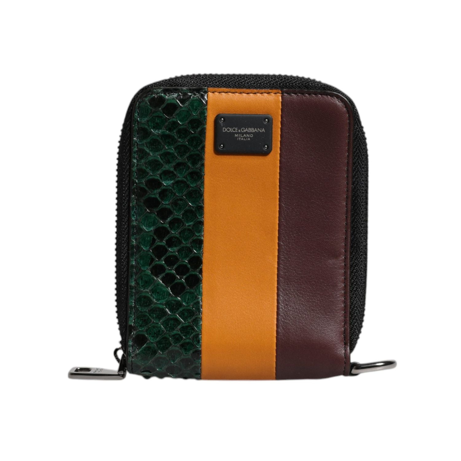 Dolce & Gabbana Multicolor Exotic Leather DG Bifold Card Holder Wallet