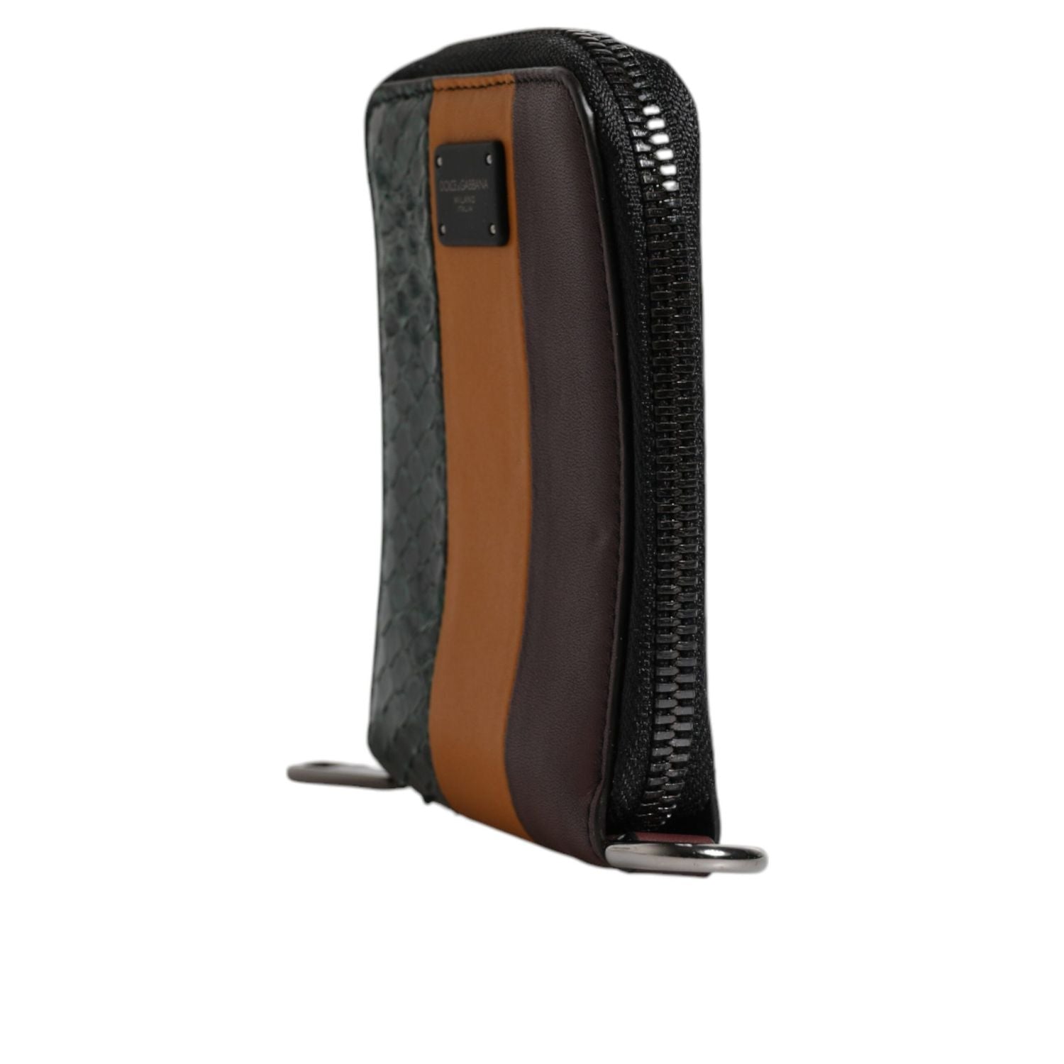 Dolce & Gabbana Multicolor Exotic Leather DG Bifold Card Holder Wallet