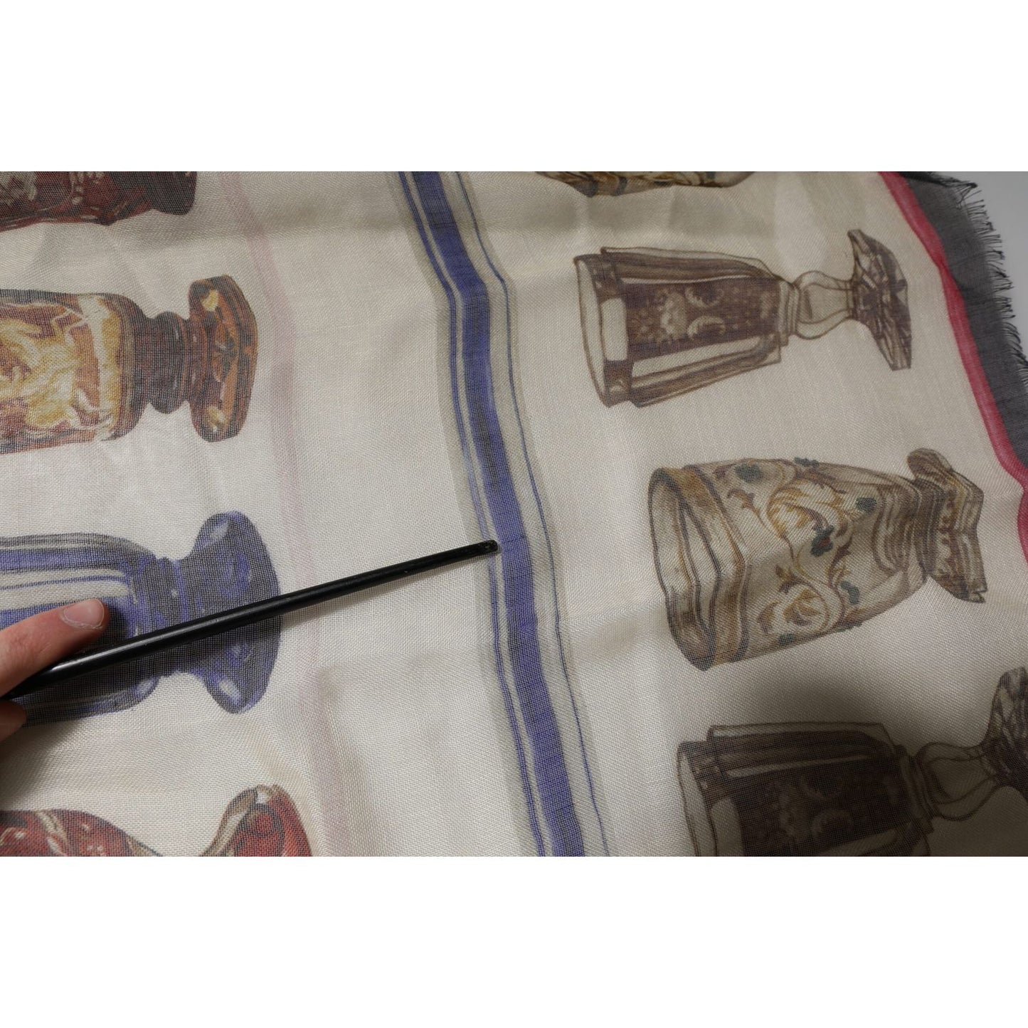 Dolce & Gabbana Multicolor Glass Cashmere Foulard Scarf