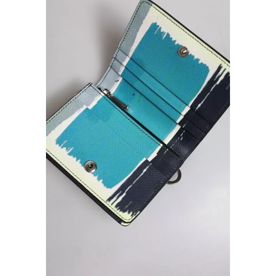 Dolce & Gabbana Multicolor Leather DG Logo Bifold Card Holder Wallet