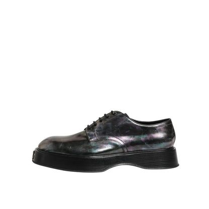 Dolce & Gabbana Multicolor Leather Lace-up Men Formal Derby Shoes