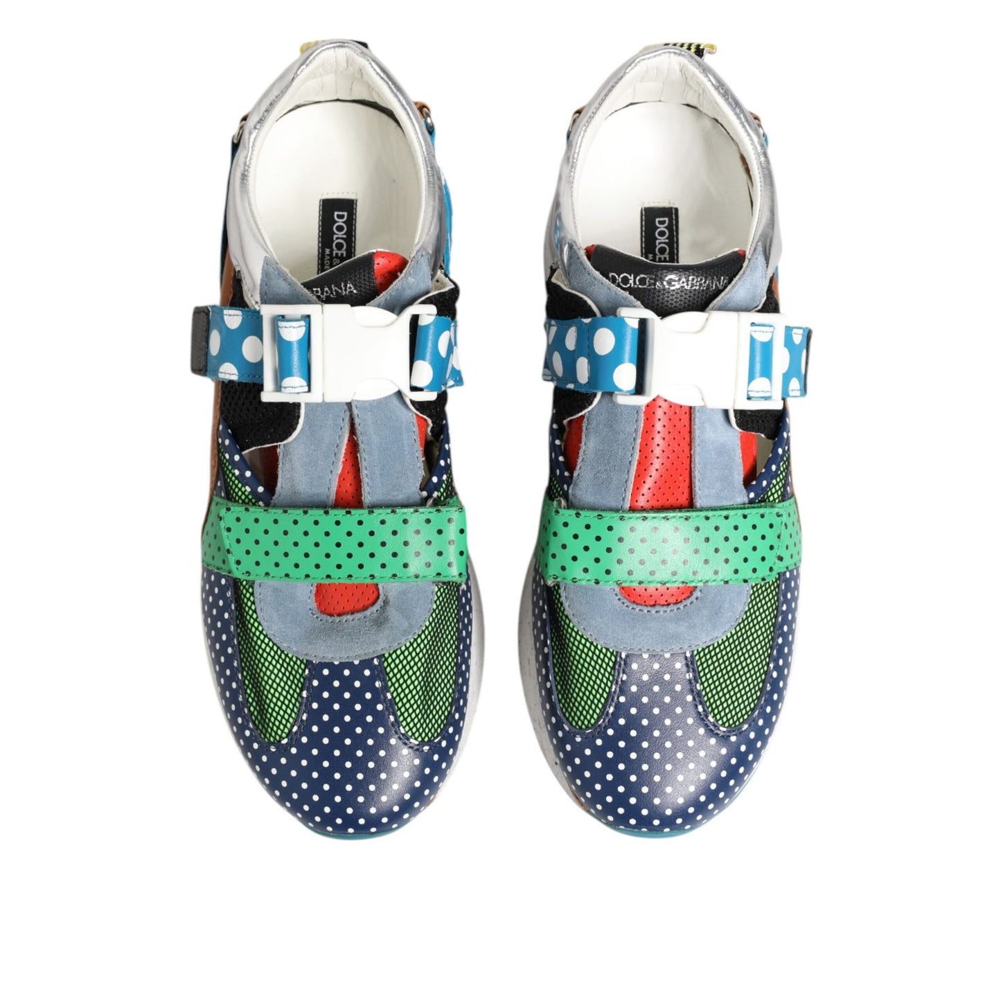 Dolce & Gabbana Multicolor Leather Low Top Sneakers Shoes