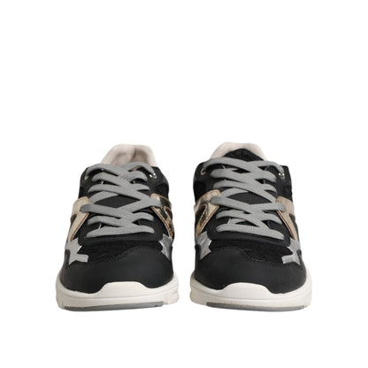 Dolce & Gabbana Multicolor Leather Suede Low Top Sneaker Shoes