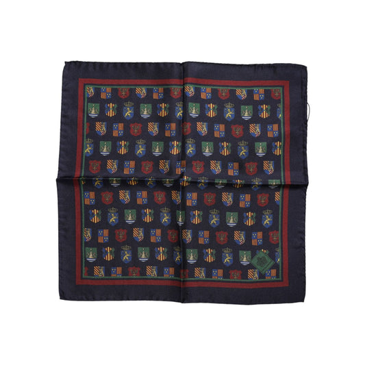Dolce & Gabbana Multicolor Medals Square Foulard Scarf Dolce & Gabbana