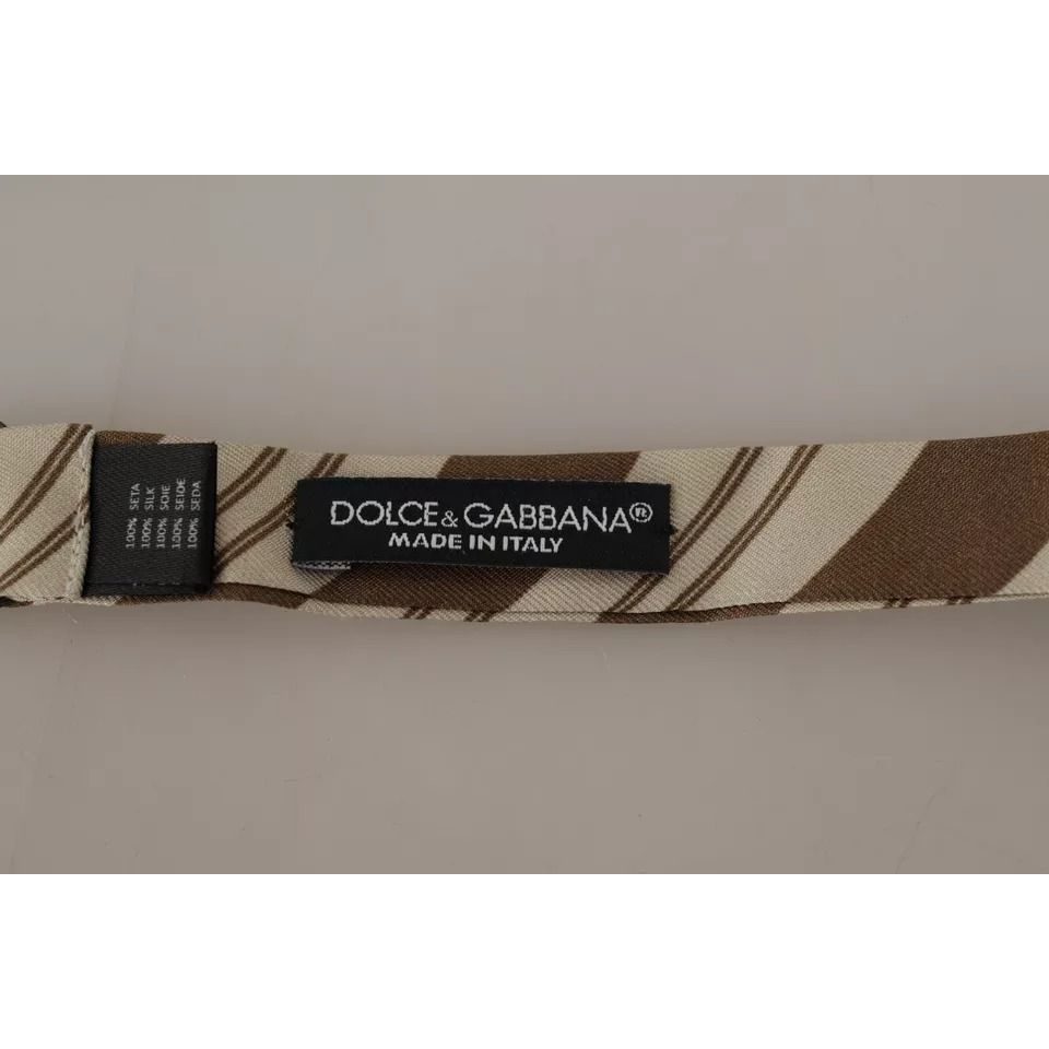 Dolce & Gabbana Multicolor Patterned Adjustable Neck Bow Tie Men