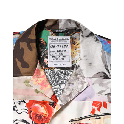 Dolce & Gabbana Multicolor Printed Casual Short Sleeve Shirt