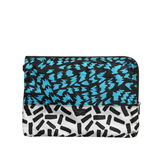 Dolce & Gabbana Multicolor Printed Nylon Logo Plaque Men Clutch Pouch Bag Dolce & Gabbana