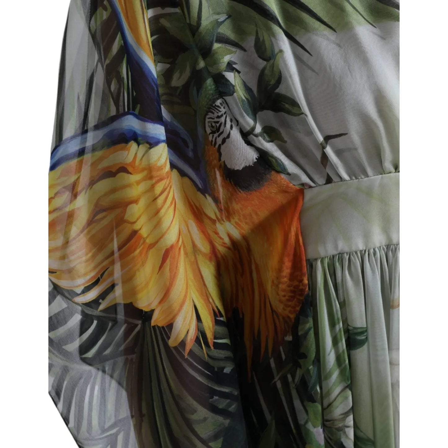 Dolce & Gabbana Multicolor Silk Jungle Print Women Maxi Dress