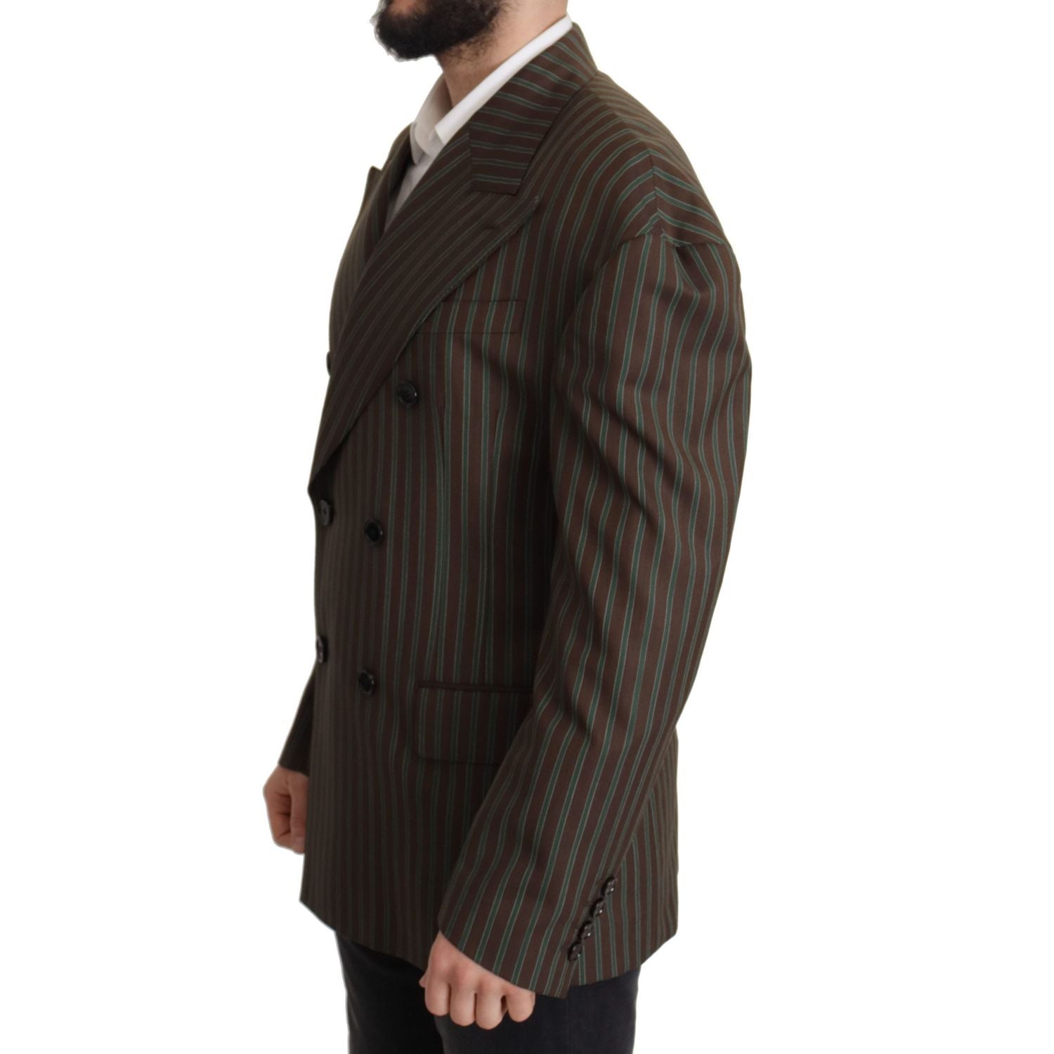 Dolce & Gabbana Multicolor Stripes Double Breasted Blazer