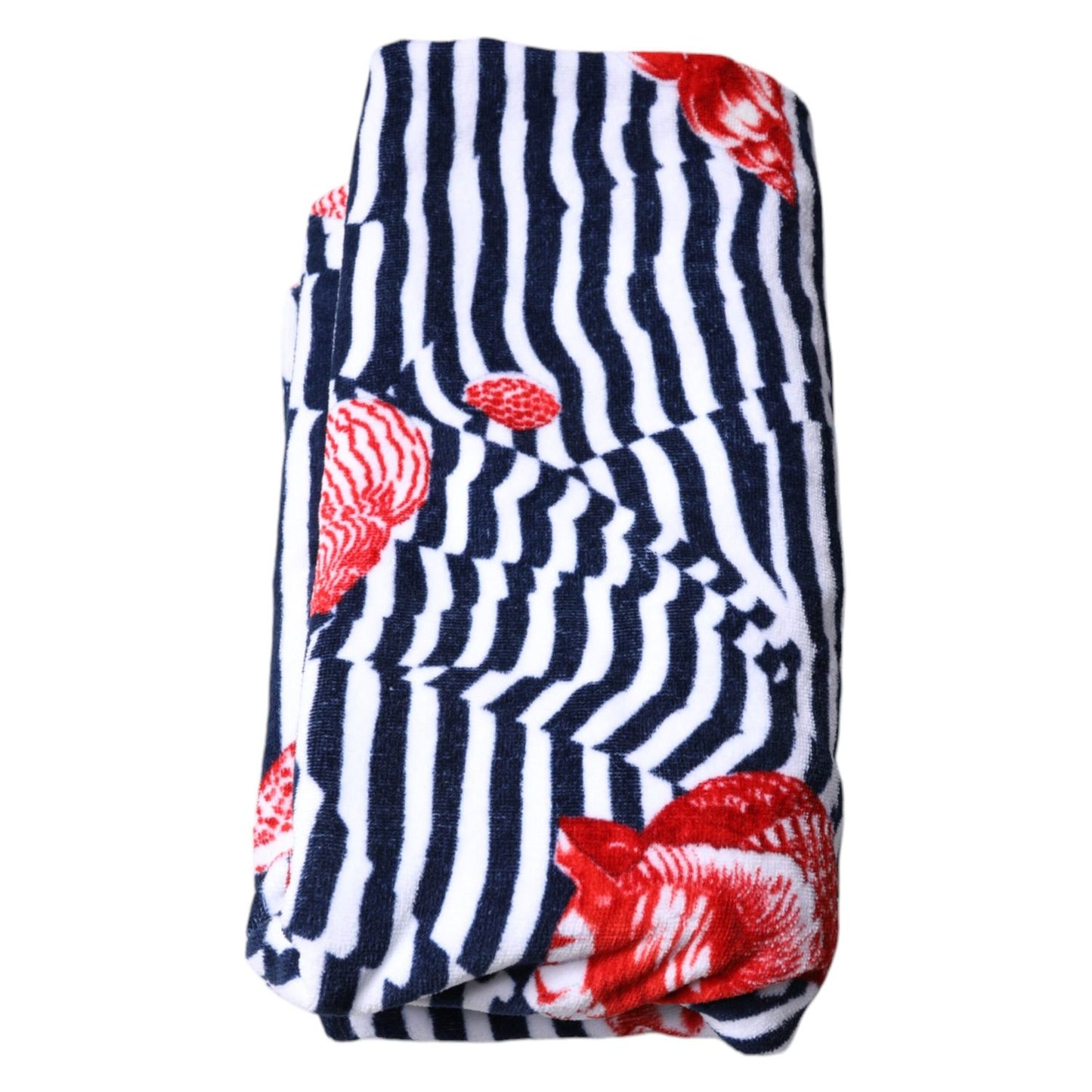 Dolce & Gabbana Multicolor Stripes Seashells Beach Towel