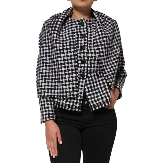 Dolce & Gabbana Multicolor Wool Monochrome Patterned Jacket