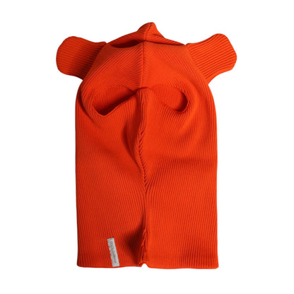 Dolce & Gabbana Orange Cotton Whole Head Wrap Balaclava Hat Dolce & Gabbana