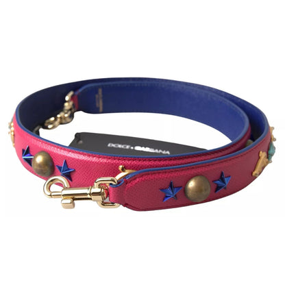 Dolce & Gabbana Pink Exotic Leather Studded Shoulder Strap