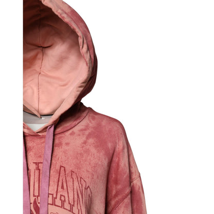 Dolce & Gabbana Pink Wash DG MILANO Hooded Pullover Sweater
