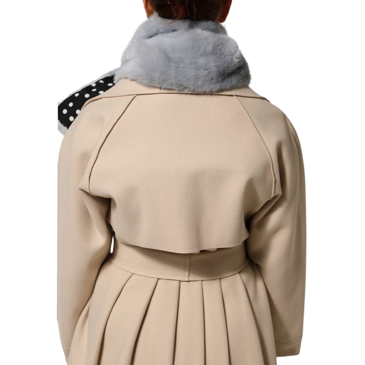 Dolce & Gabbana Powder Blue Mink Fur Neck Warmer Scarf