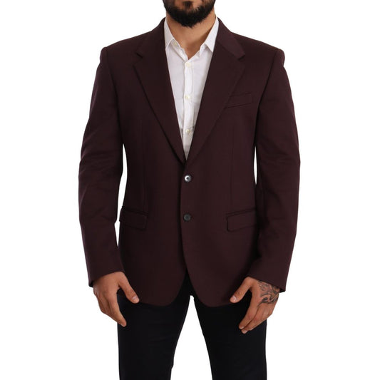 Dolce & Gabbana Purple Cotton Blazer Dolce & Gabbana