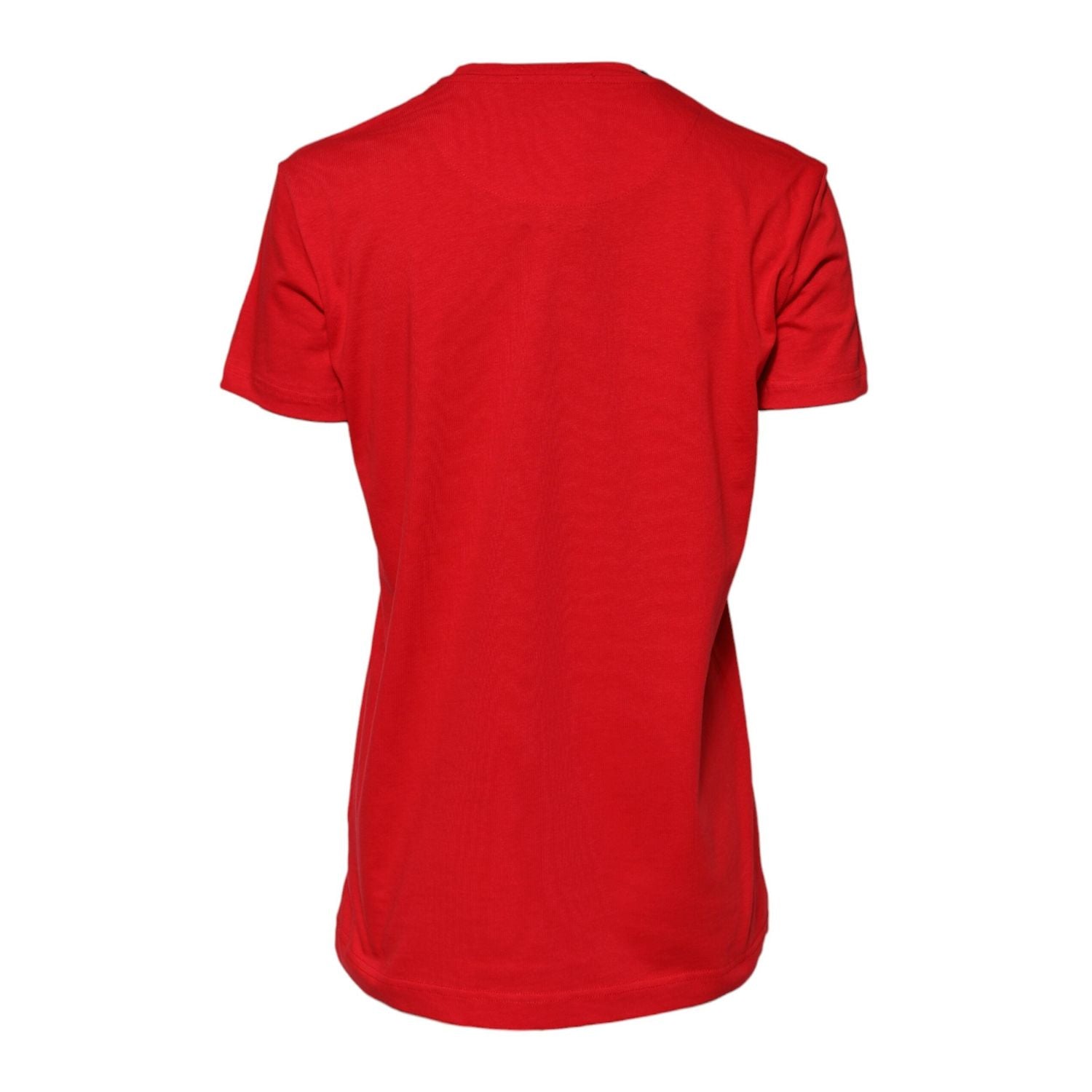 Dolce & Gabbana Red Cotton Crew Neck Short Sleeves T-shirt