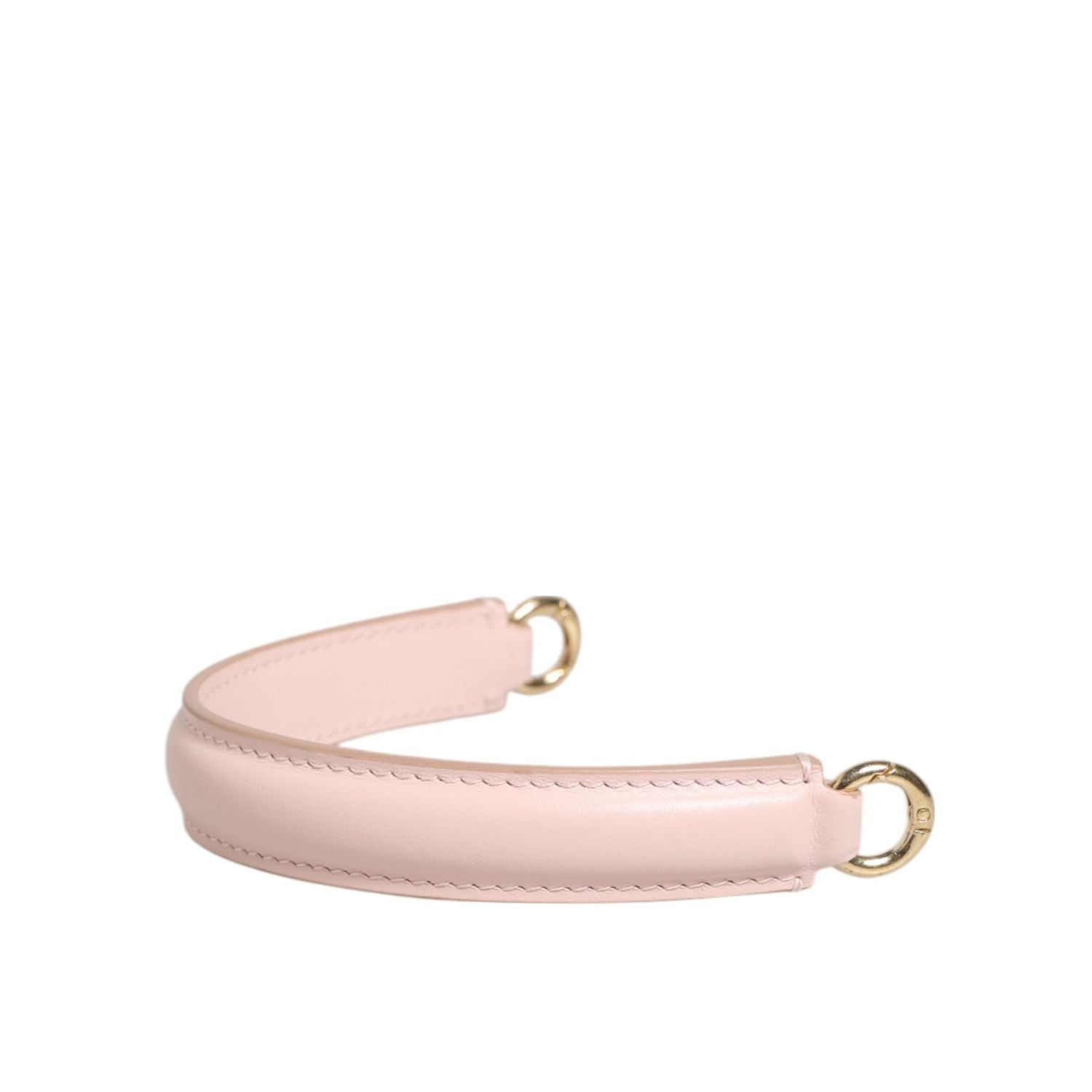 Dolce & Gabbana Strap Pink Leather Gold Tone Big Bag Handle Shoulder Strap