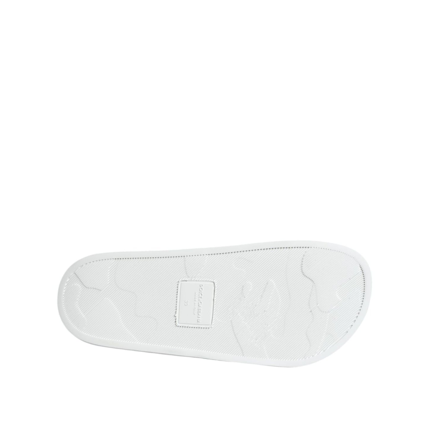 Dolce & Gabbana White Black Leather Sandals Beachwear Shoes