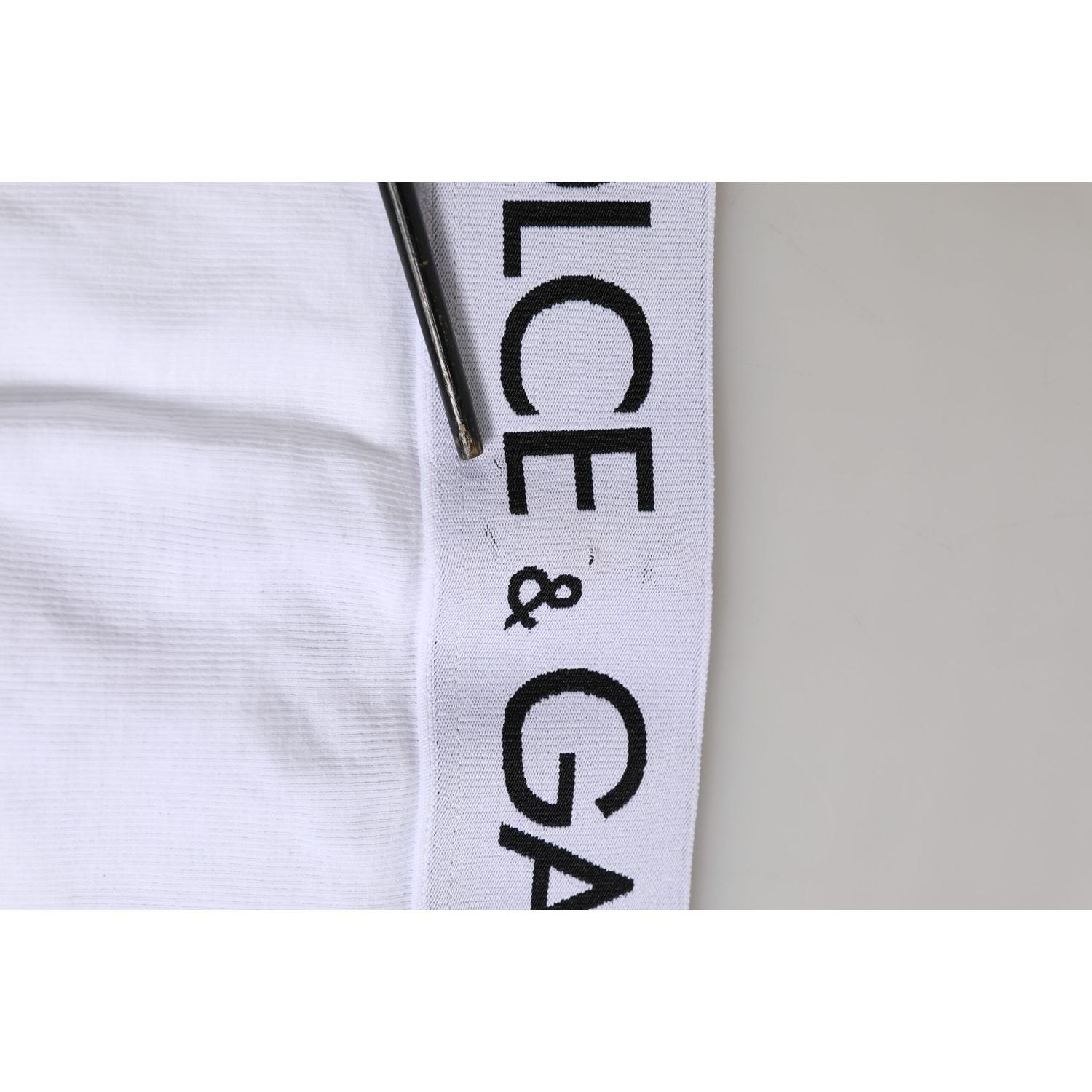 Dolce & Gabbana White Cotton Stretch High Waist Panty Underwear