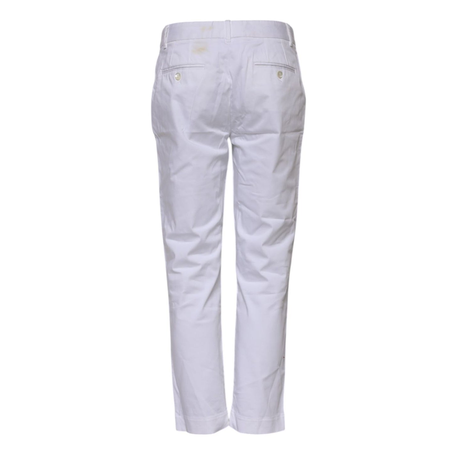 Dolce & Gabbana White Cotton Stretch Mid Waist Jeans