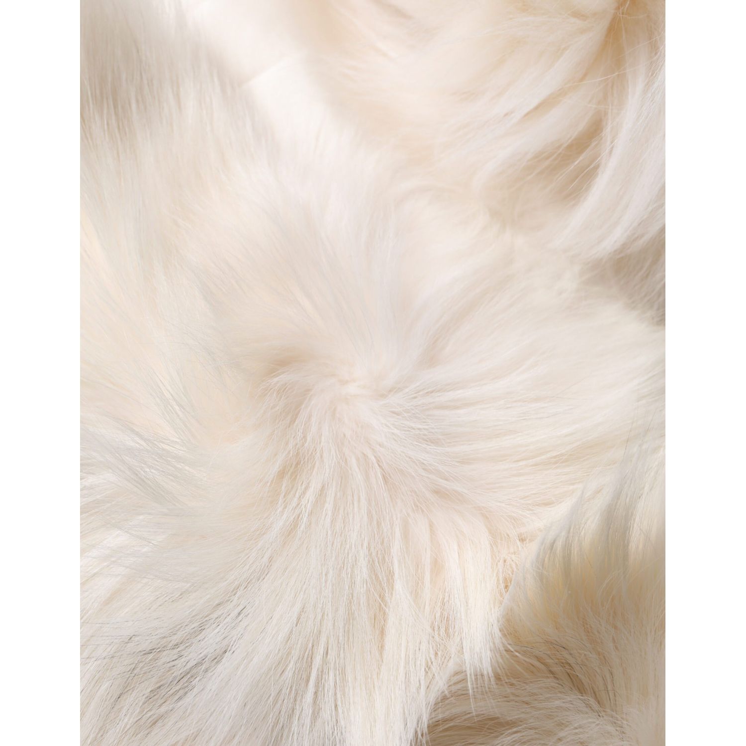 Dolce & Gabbana White Fox Fur Neck Wrap Warmer Winter Scarf