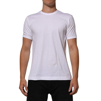 Dolce & Gabbana White Goodluck 2021 Cotton Crew Neck T-shirt