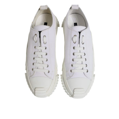Dolce & Gabbana White Leather Low Top NS1 Sneakers Shoes