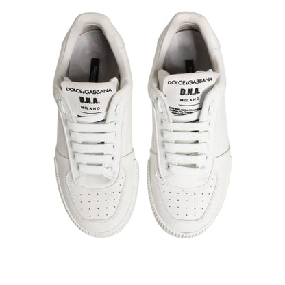 Dolce & Gabbana White Miami Leather Low Top Sneakers Shoes