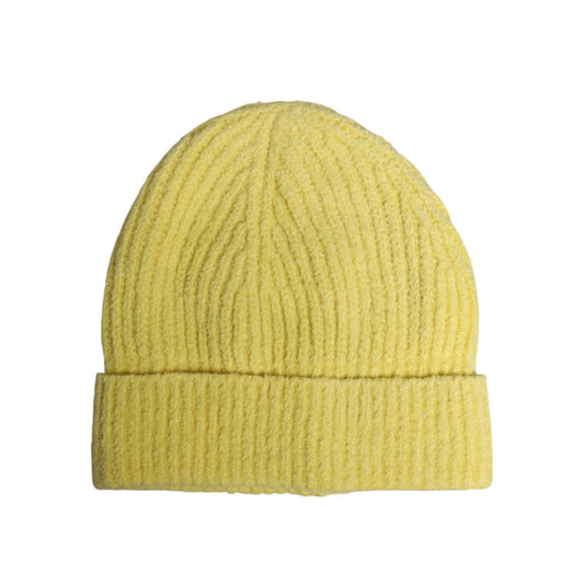 Dolce & Gabbana Yellow Cotton Knitted Winter Beanie Hat Dolce & Gabbana