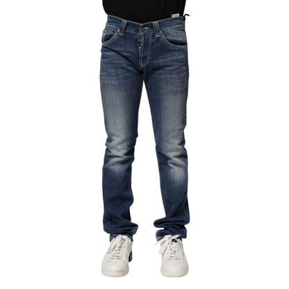 Dondup Blue Washed Skinny Fit Casual Men Denim Jeans Dondup