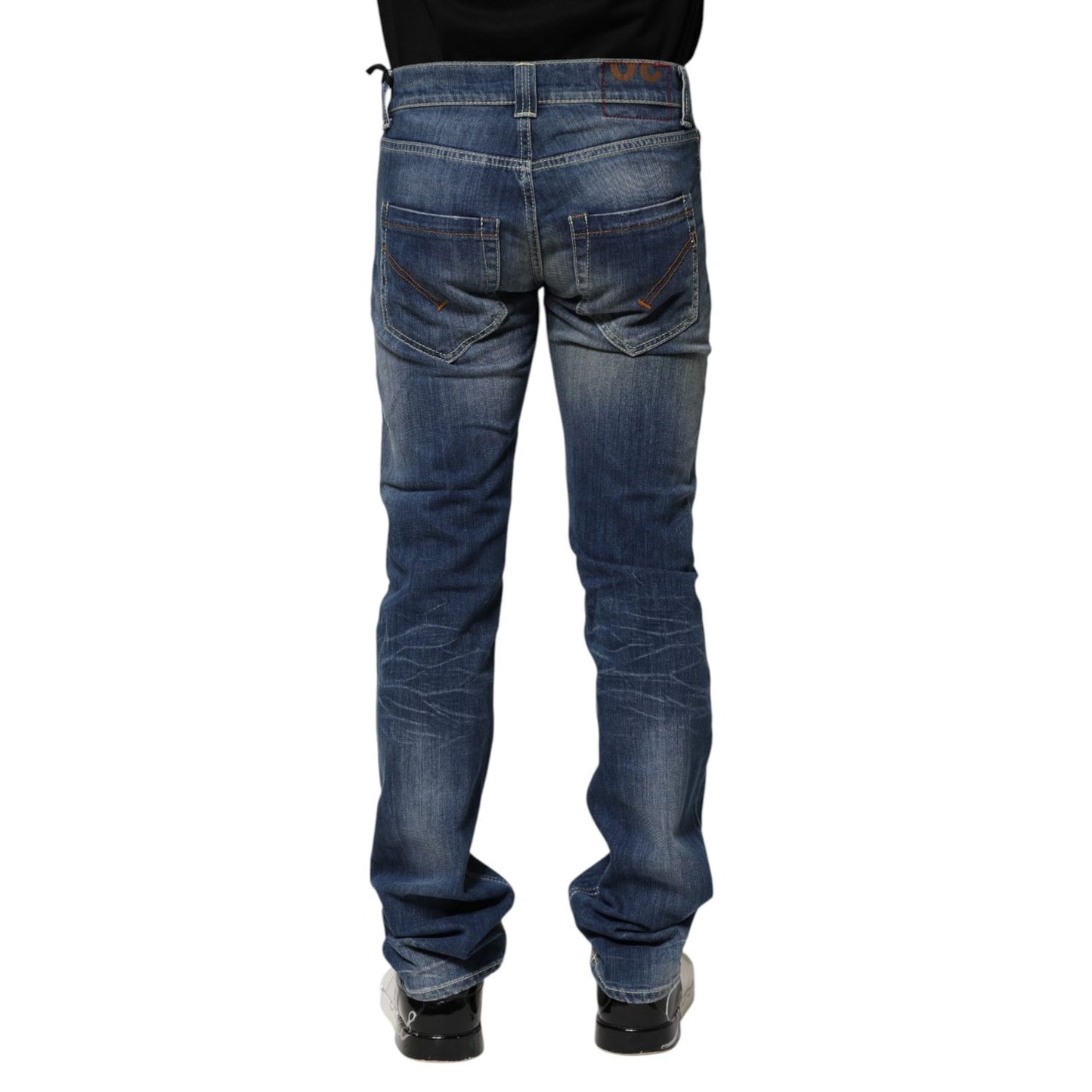 Dondup Blue Washed Skinny Fit Casual Men Denim Jeans Dondup